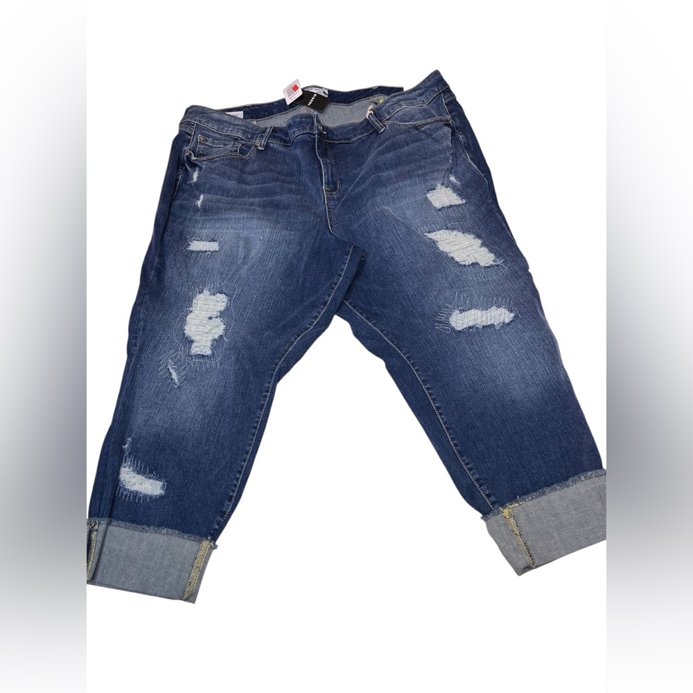 Torrid Distressed Boyfriend Cropped Jeans